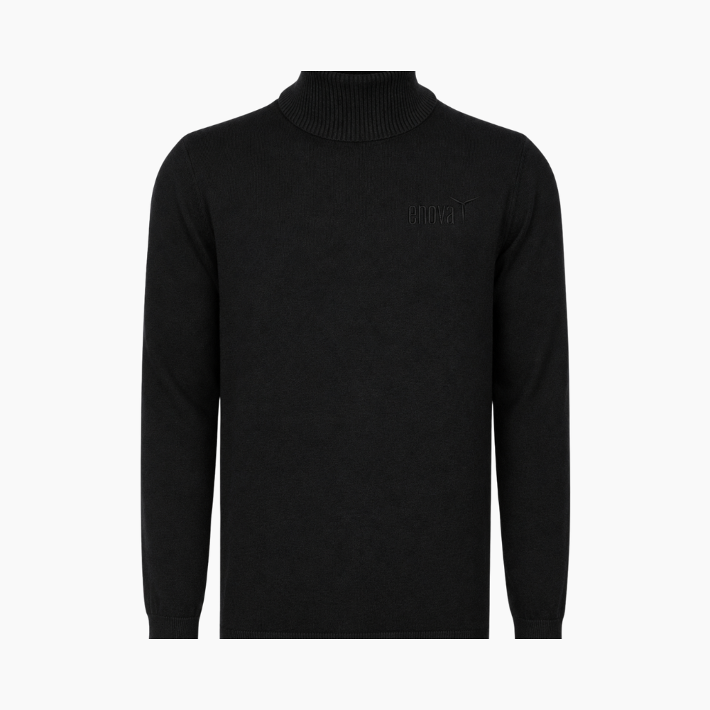 Unisex Rollkragenpullover schwarz "ENOVA"